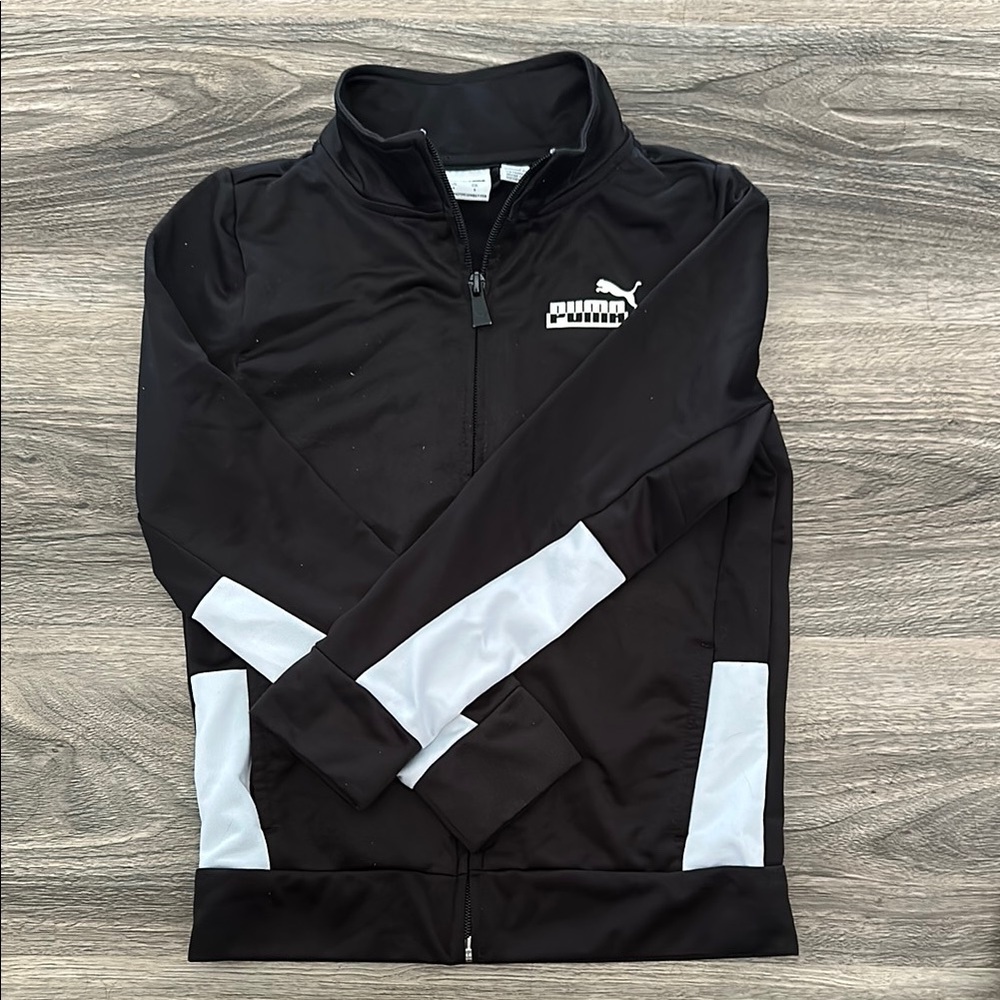 Kids PUMA Black and White Rashguard Jacket